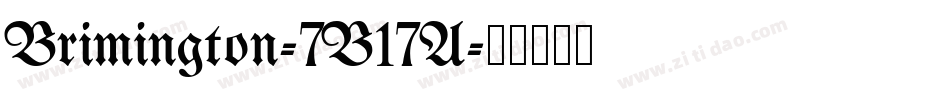 Brimington-7B17A字体转换