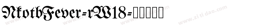 NkotbFever-rW18字体转换