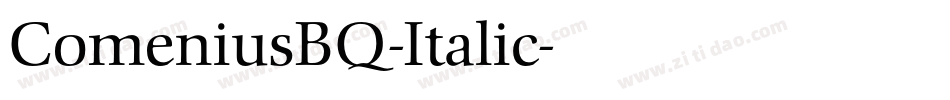 ComeniusBQ-Italic字体转换