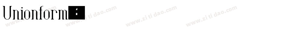Unionform字体转换