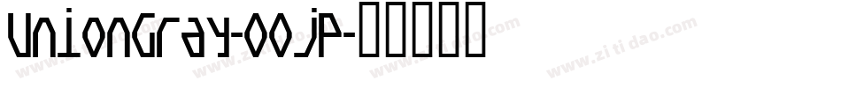 UnionGray-O0jP字体转换