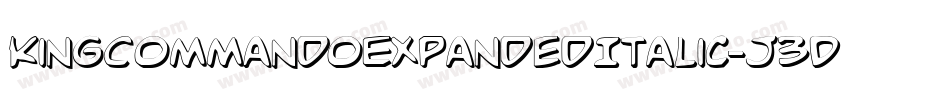 KingCommandoExpandedItalic-J3D7字体转换
