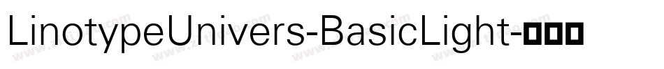 LinotypeUnivers-BasicLight字体转换