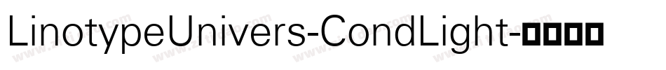 LinotypeUnivers-CondLight字体转换