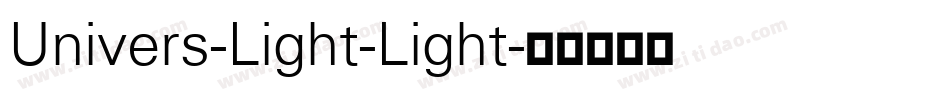 Univers-Light-Light字体转换