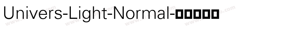 Univers-Light-Normal字体转换