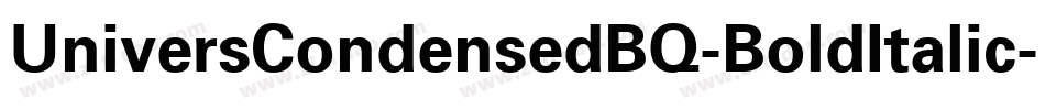 UniversCondensedBQ-BoldItalic字体转换