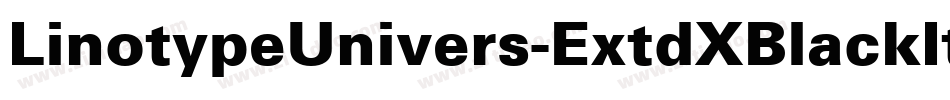 LinotypeUnivers-ExtdXBlackItalic字体转换