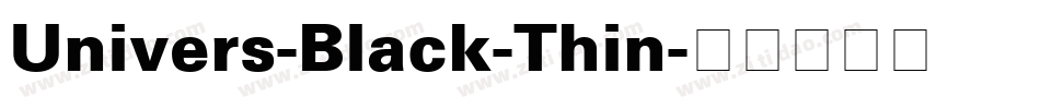 Univers-Black-Thin字体转换