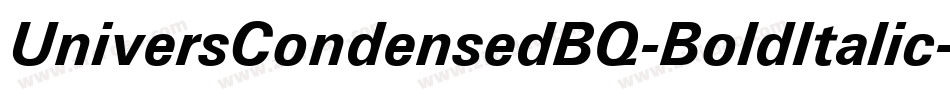 UniversCondensedBQ-BoldItalic字体转换