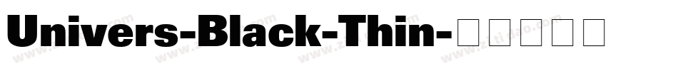 Univers-Black-Thin字体转换