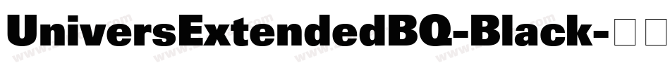 UniversExtendedBQ-Black字体转换