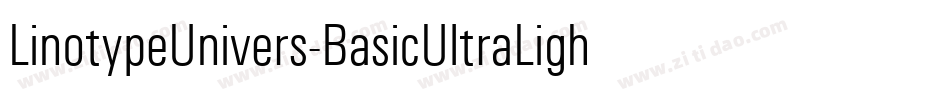LinotypeUnivers-BasicUltraLight字体转换