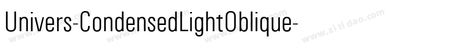 Univers-CondensedLightOblique字体转换