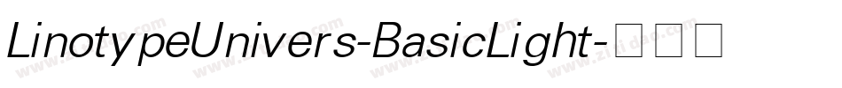 LinotypeUnivers-BasicLight字体转换