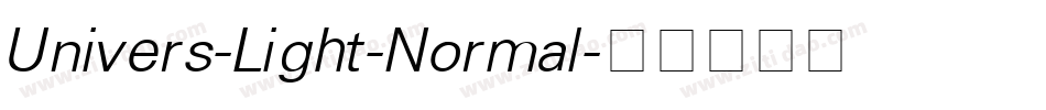 Univers-Light-Normal字体转换