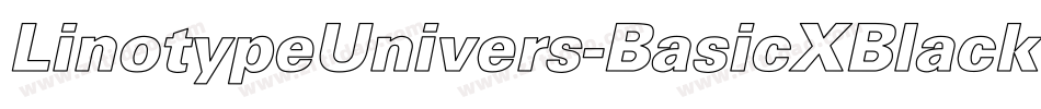LinotypeUnivers-BasicXBlackItalic字体转换