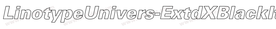 LinotypeUnivers-ExtdXBlackItalic字体转换