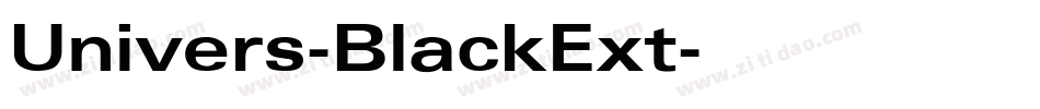 Univers-BlackExt字体转换