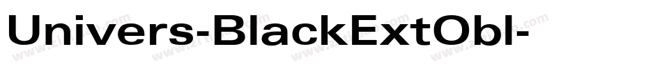Univers-BlackExtObl字体转换