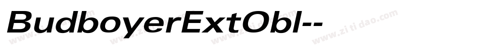 BudboyerExtObl-字体转换