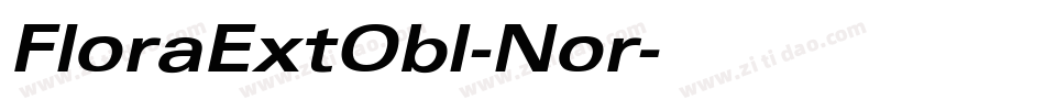 FloraExtObl-Nor字体转换