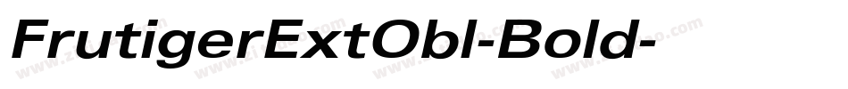 FrutigerExtObl-Bold字体转换