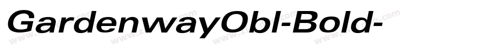 GardenwayObl-Bold字体转换