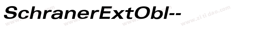SchranerExtObl-字体转换