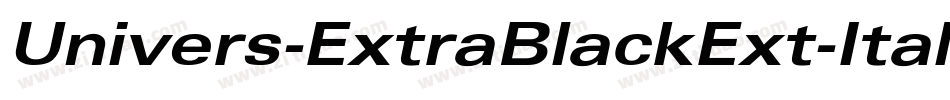 Univers-ExtraBlackExt-Italic字体转换
