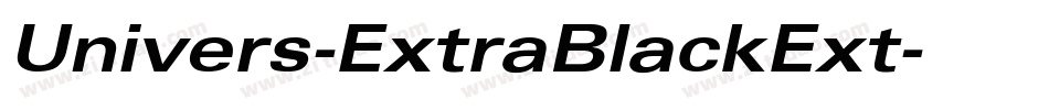 Univers-ExtraBlackExt字体转换
