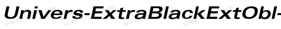 Univers-ExtraBlackExtObl字体转换