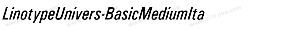 LinotypeUnivers-BasicMediumItalic字体转换