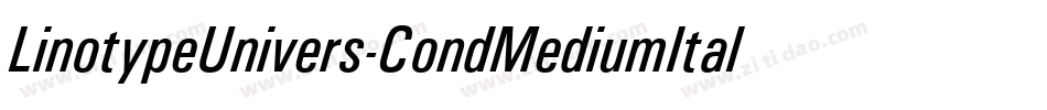 LinotypeUnivers-CondMediumItalic字体转换