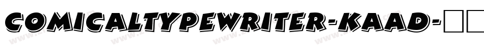 Comicaltypewriter-KAAD字体转换