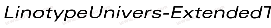 LinotypeUnivers-ExtendedThinItalic字体转换