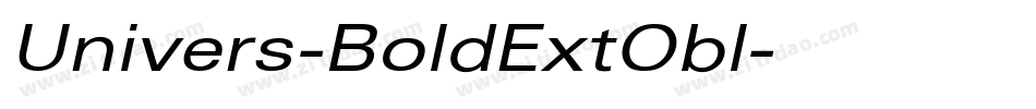 Univers-BoldExtObl字体转换