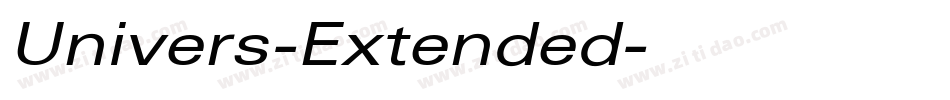 Univers-Extended字体转换