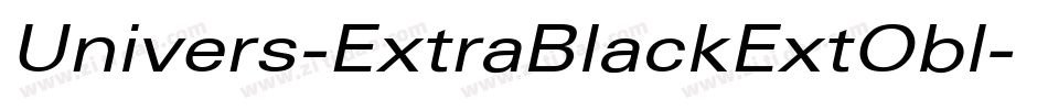 Univers-ExtraBlackExtObl字体转换