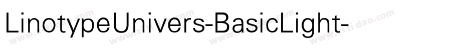 LinotypeUnivers-BasicLight字体转换