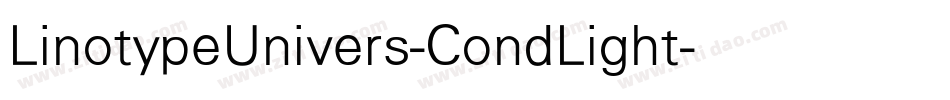 LinotypeUnivers-CondLight字体转换