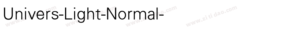 Univers-Light-Normal字体转换