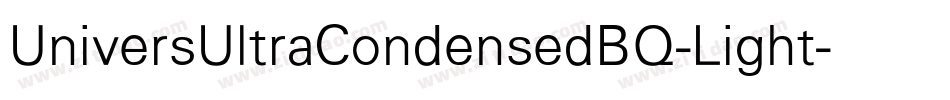 UniversUltraCondensedBQ-Light字体转换
