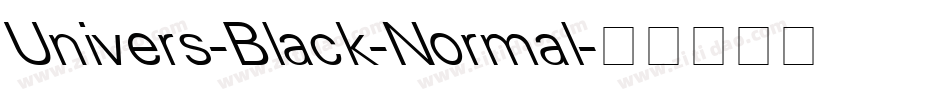 Univers-Black-Normal字体转换