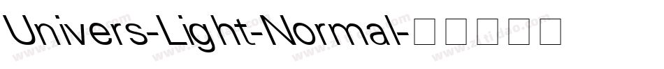 Univers-Light-Normal字体转换
