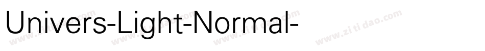 Univers-Light-Normal字体转换