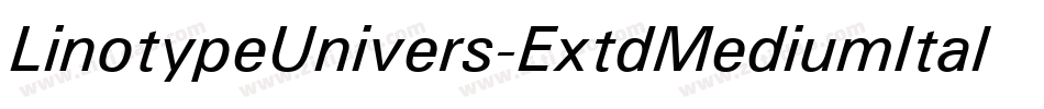 LinotypeUnivers-ExtdMediumItalic字体转换