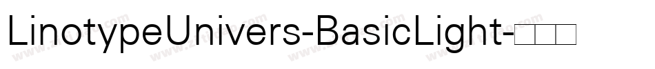 LinotypeUnivers-BasicLight字体转换