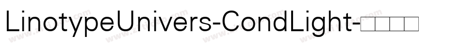 LinotypeUnivers-CondLight字体转换