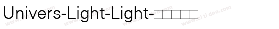 Univers-Light-Light字体转换